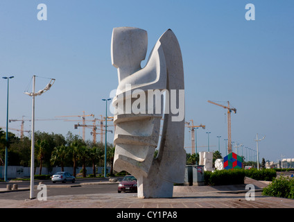 Arte moderna su Jeddah Corniche, Arabia Saudita Foto Stock