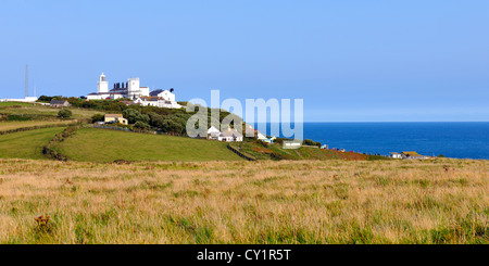 Il distintivo del xviii secolo faro di Lizard Point, Cornwall, Inghilterra Foto Stock