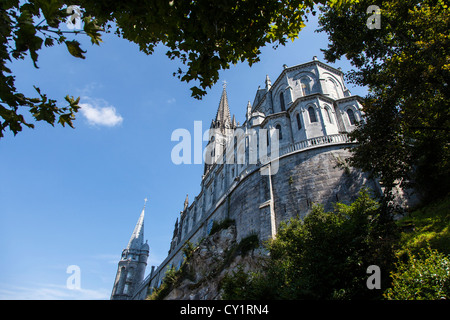 Santuario di Nostra Signora di Lourdes, Lourdes, Hautes Pirenei, Francia Foto Stock