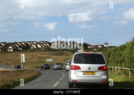 Cap Gris Nez Côte d'opale Pas de Calais Francia vetture su strada Foto Stock