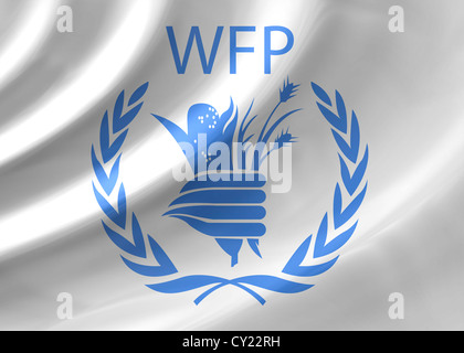 WFP - Programma Alimentare Mondiale Bandierina logo icona di simbolo Foto Stock