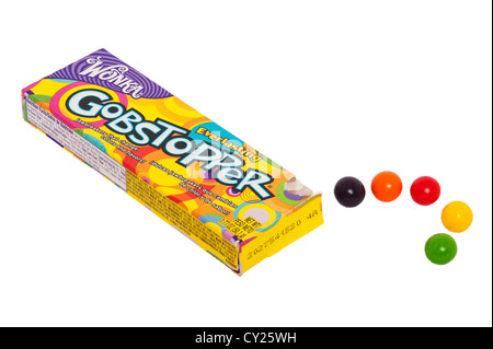 Un pacchetto di Wonka everlasting gobstoppers dolci caramelle su sfondo bianco