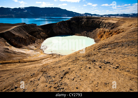 Askja nuovo caldera, Islanda Foto Stock