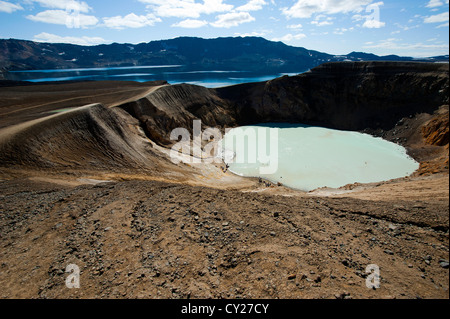 Askja nuovo caldera, Islanda Foto Stock