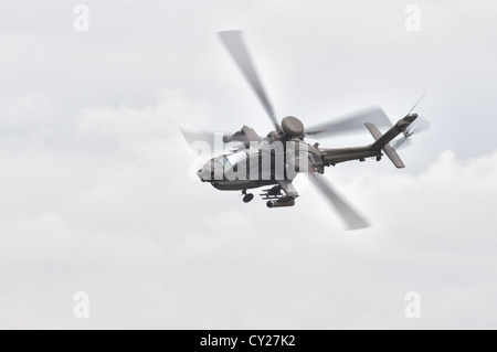 British Army Air Corps AugustaWestland AH1 Apache elicottero attacco visualizza a 2012 Royal International Air Tattoo Foto Stock