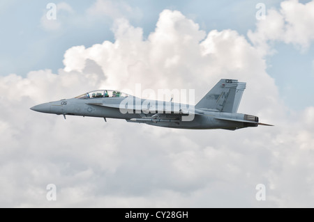 Boeing F/A-18F Super Hornet 166790 NJ-135 dimostra al 2012 Royal International Air Tattoo a RAF Fairford Foto Stock