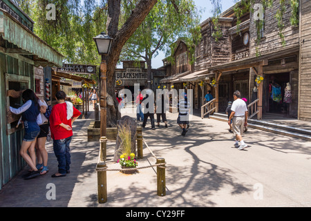 Knotts Berry Farm, California, Stati Uniti d'America. Il calicò gold rush mining città fantasma. Foto Stock