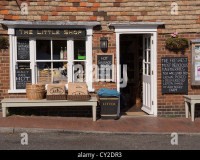 Il piccolo negozio Winchelsea, East Sussex. Un minuscolo villaggio general store nella città storica. Foto Stock