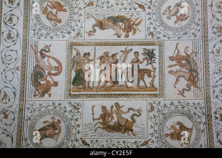 Dioniso mosaico nel Museo Archeologico di El Jem Tunisia Foto Stock
