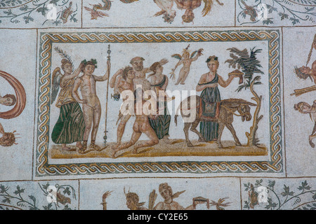 Dioniso mosaico nel Museo Archeologico di El Jem Tunisia Foto Stock