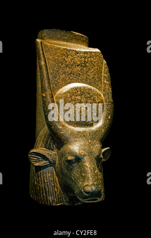 Testa di una mucca Dea Amenhotep III nuovo regno 18 dynasty 1417 - 1379 BC egiziano Egitto Foto Stock