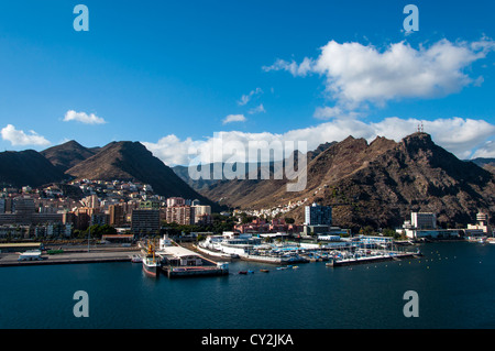 Santa Cruz de Tenerife - vista aerea Foto Stock