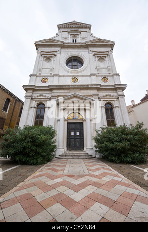 La facciata della Cattedrale greco-ortodossa di San Giorgio dei Greci a Venezia Foto Stock