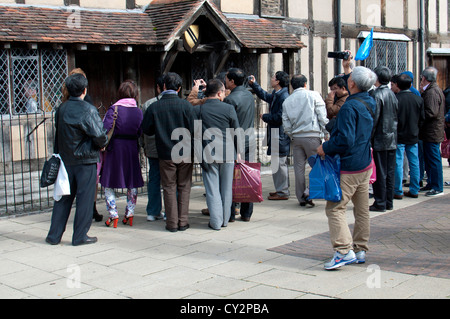 I turisti cinesi, Stratford-upon-Avon, Regno Unito Foto Stock