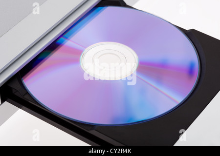 In prossimità di un lettore DVD di espulsione del disco Foto Stock