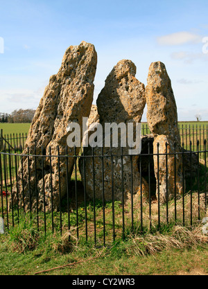 Whispering Knights Rollright Stones Oxfordshire England Regno Unito Foto Stock