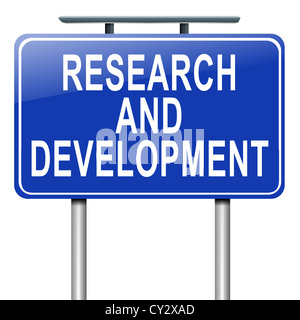La ricerca e lo sviluppo del concetto. Foto Stock