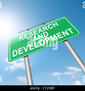 La ricerca e lo sviluppo del concetto. Foto Stock