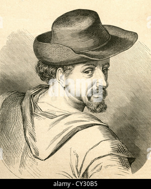 Miguel de Cervantes Saavedra, 1547 - 1616. Romanziere spagnolo, poeta e commediografo. Foto Stock