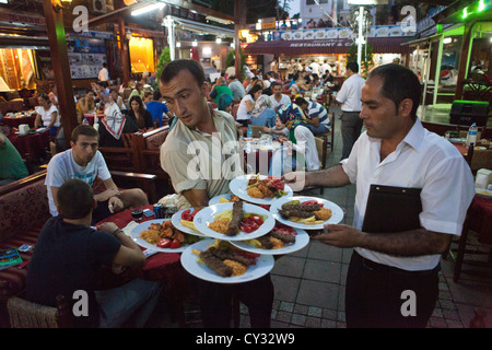 Ristorante vicino alla Moschea Blu, Istanbul Foto Stock