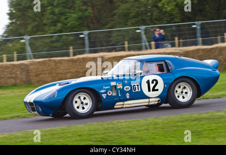 1964 American Shelby Cobra Daytona Coupe con driver Kenny Brack al 2012 Goodwood Festival of Speed, Sussex, Regno Unito. Foto Stock