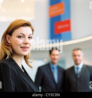 La gente di affari licenza gratuita ad eccezione di annunci e cartelloni per esterni Foto Stock