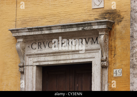 Bellissimo edificio in dettaglio la capitale del centro di Italia, Roma, Italia, viaggi, muri e finestre, romana, photoarkive Foto Stock