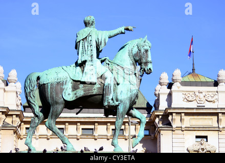 Monumento del duca Mihailo Obrenovic Belgrade Serbia Foto Stock