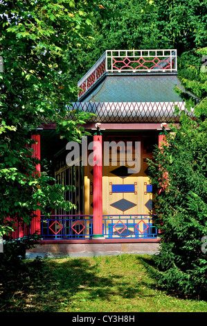 Summerhouse cinese nel parco di Frederiksberg, Copenaghen Foto Stock