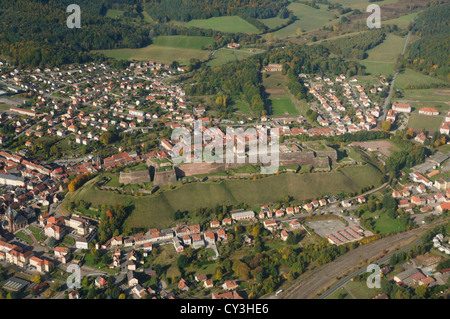 Vauban vecchia cittadella militare, Bitche, parco naturale regionale dei Vosgi settentrionali, Moselle, Lorena, Francia Foto Stock