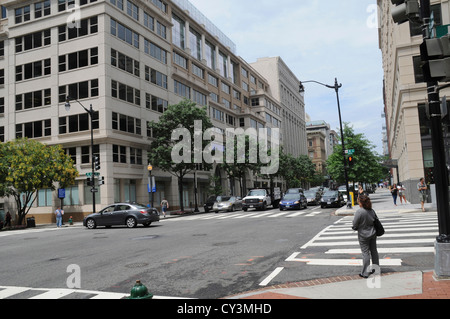 9 & E Street a nord-ovest di Washington DC Foto Stock