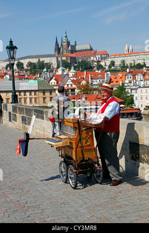 Il Ponte Carlo a Praga, Repubblica Ceca Foto Stock