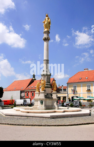 Colonna della Vergine Maria a Zagabria Foto Stock