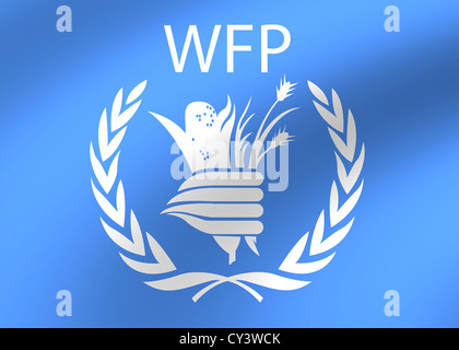 Wfp - Programma alimentare mondiale Bandierina logo icona di simbolo Foto Stock