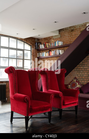 Shoreditch conversione di magazzino con interior design by Niloufar Bakhtiar-Clignet Foto Stock