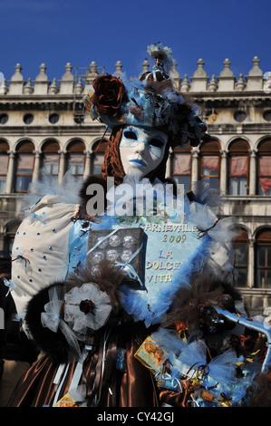 Maschera indossatori, il Carnevale di Venezia, Italia. Foto Stock