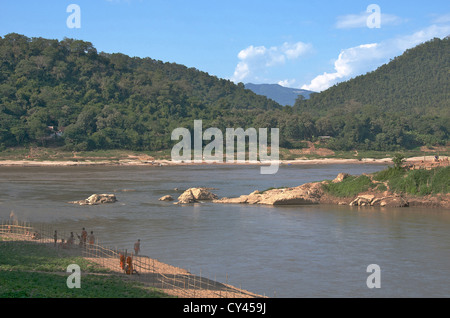 Bocca del Mekong e Nam Kene Luang Prabang Laos Foto Stock