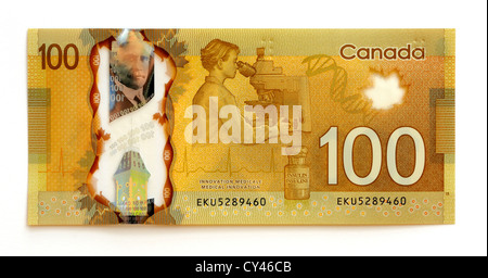 Canada 100 centinaia di dollari nota banca. Foto Stock