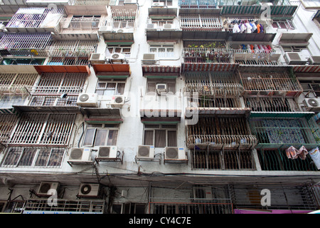 Gli edifici di vecchia costruzione in Macau, Cina Foto Stock