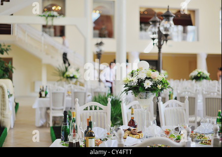 Banchetto di Nozze in un ristorante Foto Stock