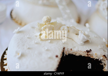 Torta di Nozze in un ristorante Foto Stock