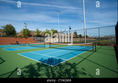 Campi da tennis in un parco a Newark New Jersey Foto Stock