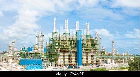 La vista panoramica di impianto petrolchimico Foto Stock