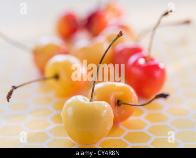 Close-up di ciliegie Foto Stock