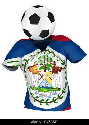 Nazionale di Calcio del Belize . Tutti i team Collection . Isolato Foto Stock