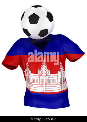 Nazionale di calcio della Cambogia . Tutti i team Collection . Isolato Foto Stock