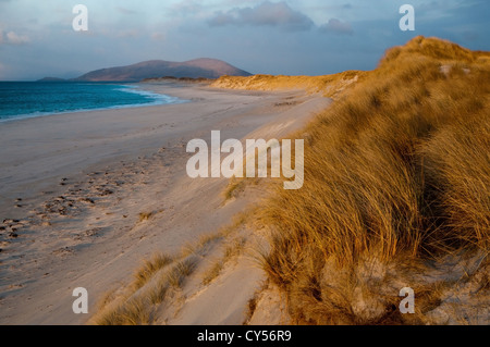Le dune di sabbia di Berneray,costa ovest della Scozia. Foto Stock