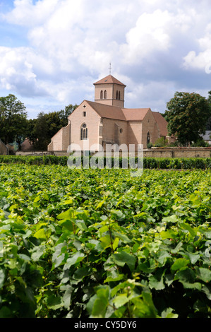 Eglise St Aignan de Gevrey Chambertin. Cote d'o. La Borgogna.Francia Foto Stock