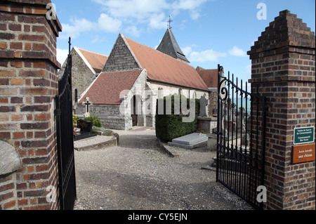 Chiesa Saint-Valery, Varengeville-sur-Mer, Normandia, Francia Foto Stock