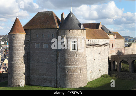 Castello, Dieppe, Normandia, Francia Foto Stock
